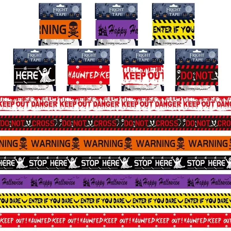Halloween Warning Tape Signs B - огляд і ціна Car Accessories Banner