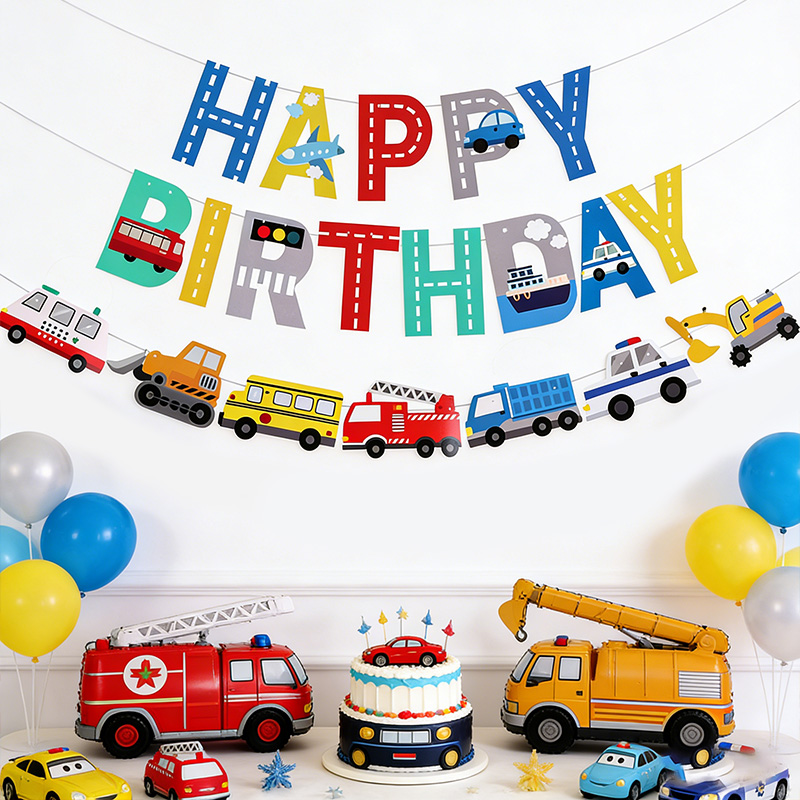 Cartoon Car Happy Birthday Ban - огляд і ціна Car Accessories Banner