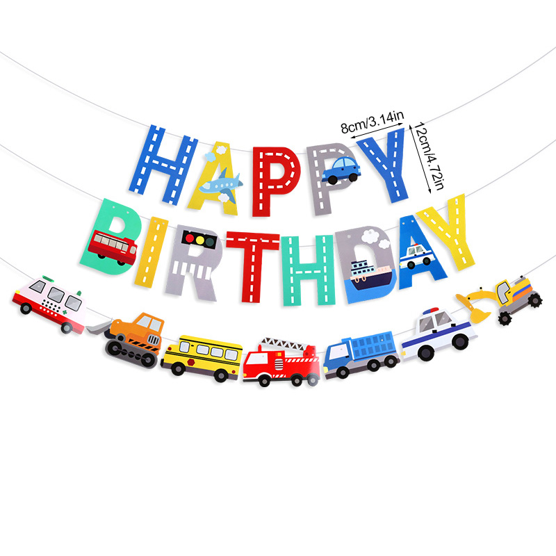 Cartoon Car Happy Birthday Ban - огляд і ціна Car Accessories Banner