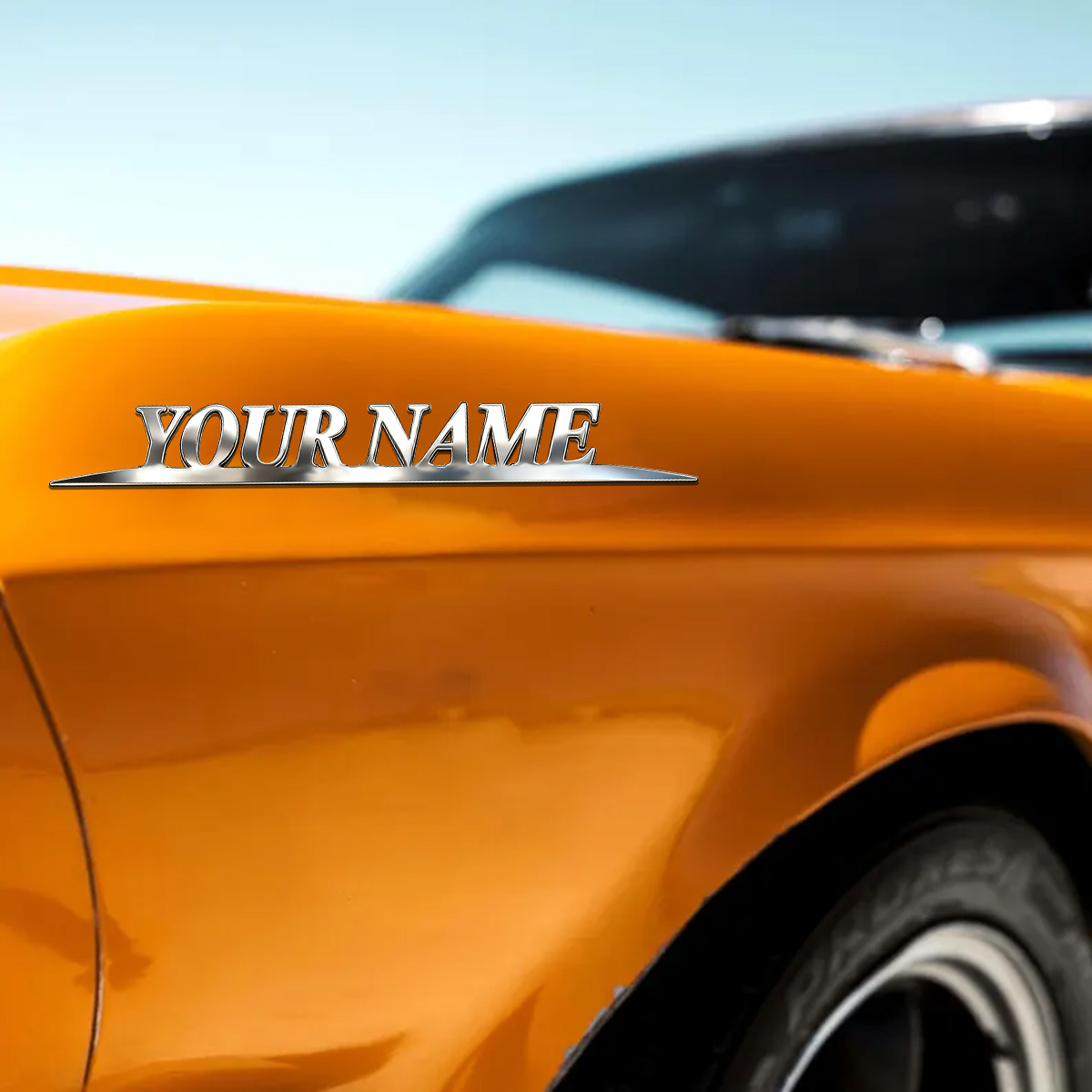 Metal Trendy YOUR NAME Sticker - огляд і ціна Car Accessories For Baby