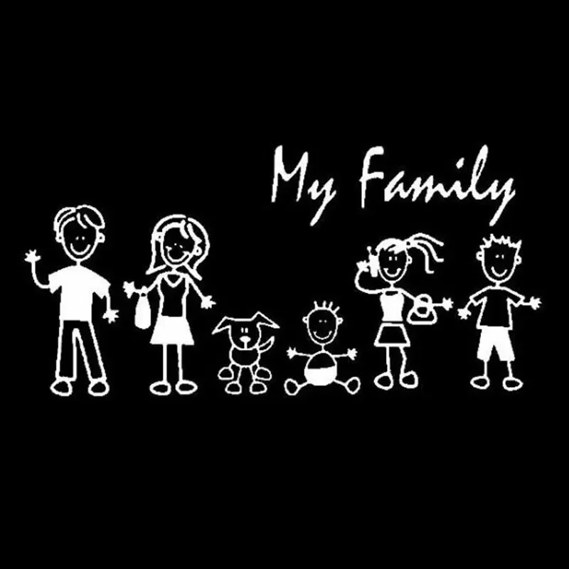 Car Sticker Family Stick Figur - огляд і ціна Car Accessories For Baby