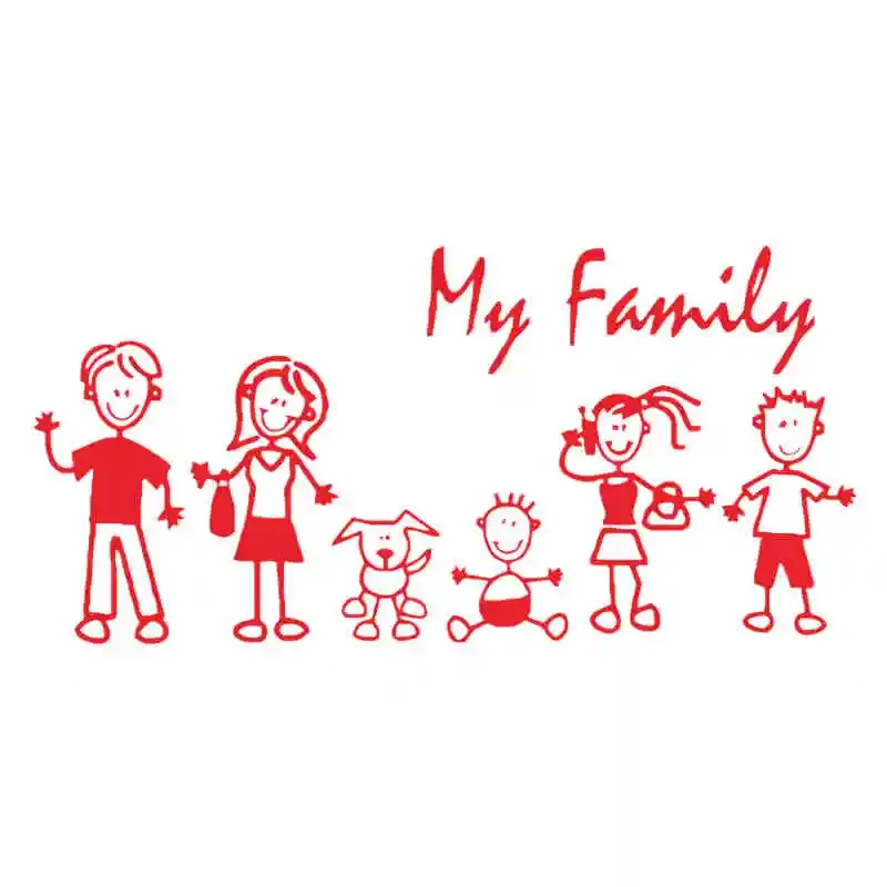 Car Sticker Family Stick Figur - огляд і ціна Car Accessories For Baby
