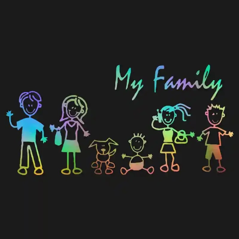 Car Sticker Family Stick Figur - огляд і ціна Car Accessories For Baby