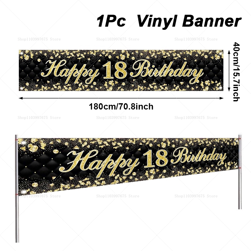Happy 18th Birthday Banner Dec - огляд і ціна Car Accessories Banner