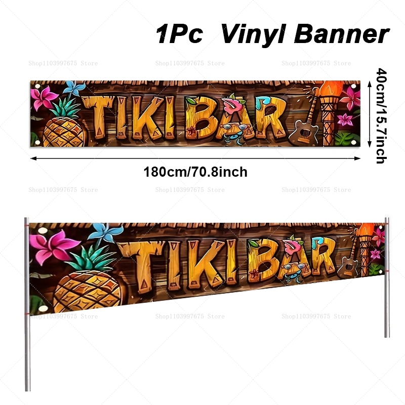Tiki Bar Banner Tropical Hawai - огляд і ціна Car Accessories Banner