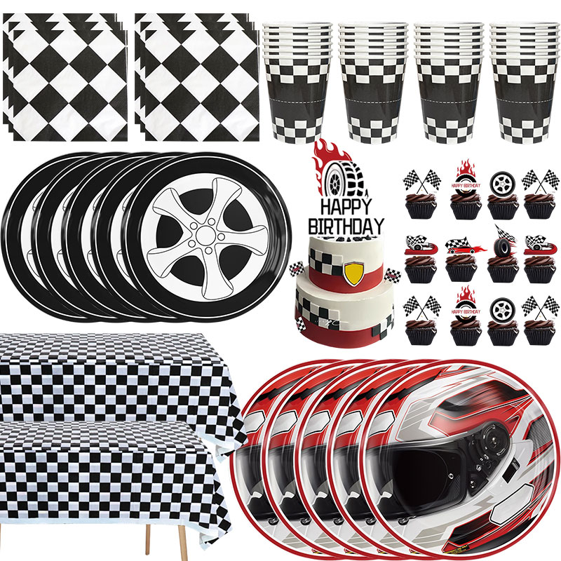 Happy Race Car Theme Birthday  - огляд і ціна Car Accessories Banner